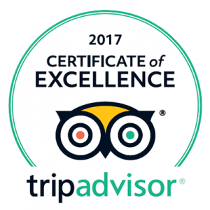 Trip Advisor 2017 Certificate of Excellence